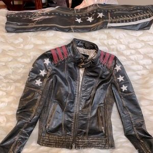 Motorcycle Jacket & Chaps Size Small